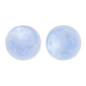16 mm Acrylperlen Rund Blue-marble