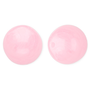 16 mm Acrylperlen Rund Pink-marble