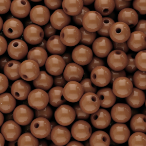 8 mm Acrylperlen Shiny Dark cognac brown