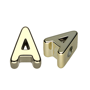 Buchstaben Perlen aus Acryl A Gold