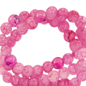 8 mm Glasperlen meliert Purple