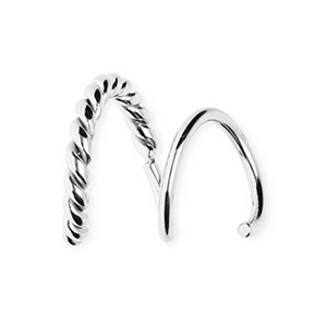 BY31&reg; Ohrringe aus Stainless Steel - Rostfreiem Stahl Spiral-Ohrringe Twisted Silver