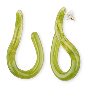 Trendy Resin Ohrringe&nbsp;/&nbsp;Ohrstecker Multicolour green