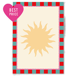 BY31&reg; Schmuck Karten Sonne Yellow-green-red-pink