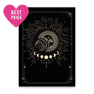 Schmuck Karten Sonne & Mond Black-yellow