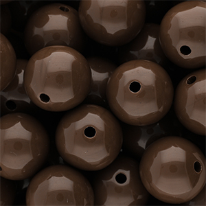 18 mm DQ Acrylperlen shiny Cappuccino brown 19-1220 TCX