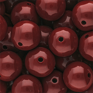 16 mm DQ Acrylperlen shiny Salsa red 18-1657 TCX