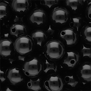 14 mm DQ Acrylperlen shiny Black