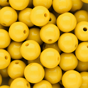 14 mm DQ Acrylperlen shiny Vibrant yellow 13-0858 TCX