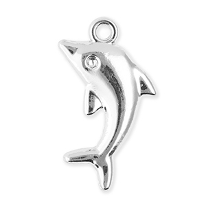 Metall Anh&auml;nger Delfin Silver