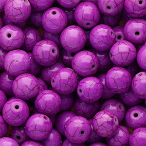 Perlen Keramik 12&nbsp;mm Purple