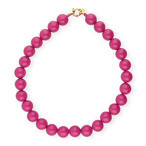 BY31&reg; 16 mm Acrylperlen Kette shiny Rose violet 17-2624 TCX-gold