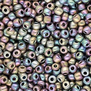 Glasperlen Rocailles 6/0 (4 mm) Metallic shine multicolour galaxy