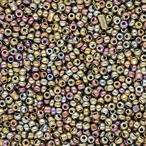 Glasperlen Rocailles 12/0 (2 mm) Metallic shine multicolour galaxy