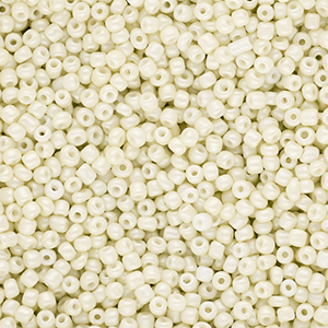 Glasperlen Rocailles 12/0 (2 mm) Off white