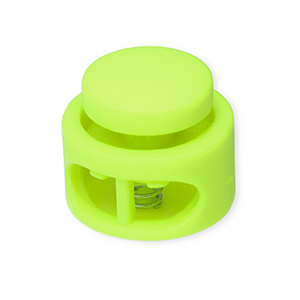 Farbiges Zubeh&ouml;r Kordelstopper Rund Neon green