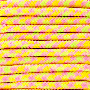 Trendy Paracord 6 mm Yellow-light pink-lime green