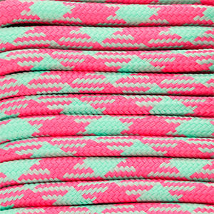 Trendy Paracord 6.5 mm Hot pink-mint green