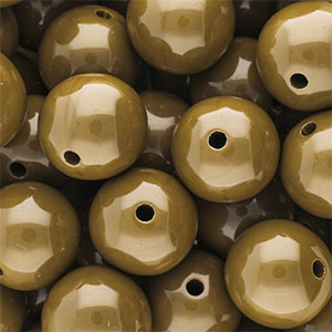 18 mm DQ Acrylperlen shiny Wood thrush brown 17-1129 TCX