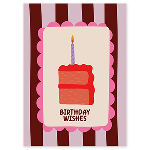 BY31&reg; SchmuckKarten "Birthday wishes" Brown-purple-pink-cr&eacute;me-red