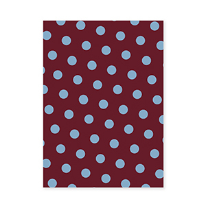 BY31&reg; SchmuckKarten Dots Mahogany red-light blue