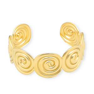 Armb&auml;nder aus Stainless Steel - Rostfreiem Stahl Bangle Spirale Gold