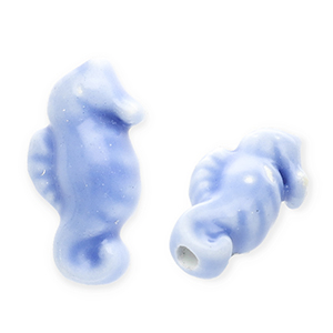 Perlen Keramik Seepferdchen Blue