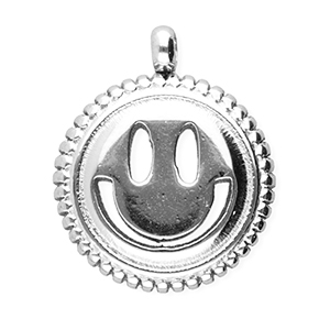 BY31&reg; Stainless Steel - Rostfrei Stahl Anh&auml;nger Smiley Silver