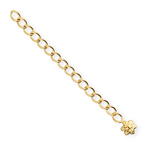 BY31&reg; Stainless Steel - Rostfrei Stahl Schmuckzubeh&ouml;r Verl&auml;ngerungsketten Set Blume Gold