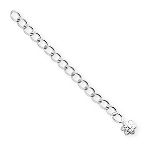 BY31&reg; Stainless Steel - Rostfrei Stahl Schmuckzubeh&ouml;r Verl&auml;ngerungsketten Set Blume Silver