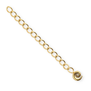 BY31&reg; Stainless Steel - Rostfrei Stahl Schmuckzubeh&ouml;r Verl&auml;ngerungsketten Set Spirale Gold