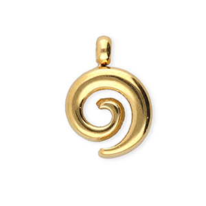 BY31&reg; Stainless Steel - Rostfrei Stahl Anh&auml;nger Spirale Gold