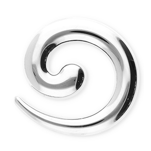 Stainless Steel - Rostfrei Stahl Statement Broschen Spirale Silver