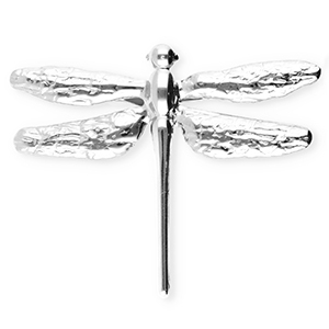 Stainless Steel - Rostfrei Stahl Statement Broschen Libelle Silver