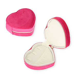 Schmucksuitcase f&uuml;r die Reise&nbsp;Herz Hot pink