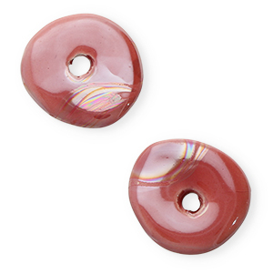 DQ Griechische Keramik Perlen Donut Magenta haze pink
