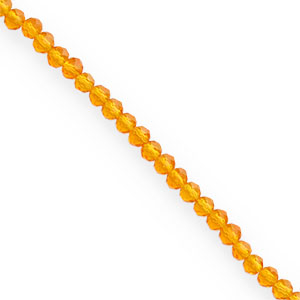 Top Glas Facett Perlen 4x3mm rondellen Dark orange