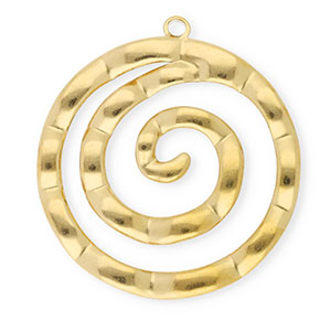 Stainless Steel - Rostfrei Stahl Anh&auml;nger Spirale Gold