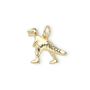 Brass TQ Metall Anh&auml;nger Dino Gold