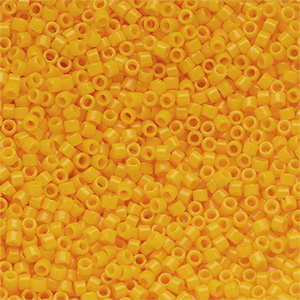 Miyuki Perlen delica's 11/0 Duracoat opaque dyed light squash yellow DB-2103