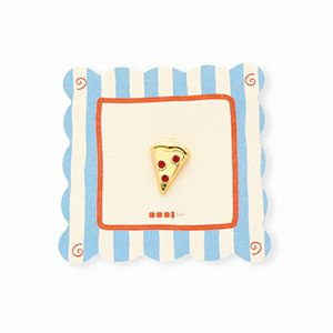 BY31&reg; Eco-brass (nachaltiges Messing) Anh&auml;nger Pizzast&uuml;ck Gold-red