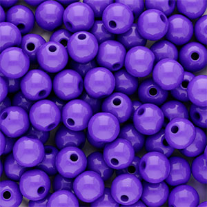 8 mm Acrylperlen Shiny Dark purple