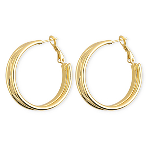 Ohrringe aus rostfreiem Edelstahl / Creolen Gold