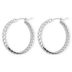Ohrringe aus rostfreiem Edelstahl / Creolen Schlange Silver