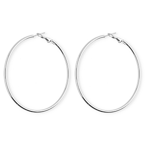 Ohrringe aus rostfreiem Edelstahl / Creolen Silver