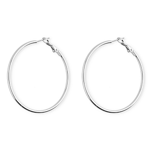 Ohrringe aus rostfreiem Edelstahl / Creolen Silver