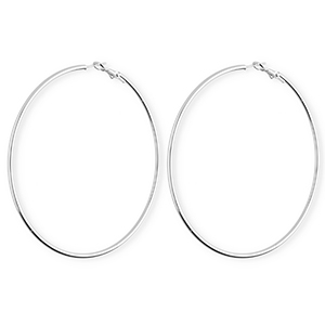 Ohrringe aus rostfreiem Edelstahl / Creolen Silver