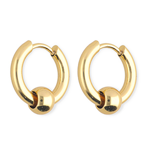 Ohrringe aus rostfreiem Edelstahl / Creolen Gold