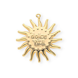 BY31&reg; Eco-brass (nachaltiges Messing) Anh&auml;nger Sonne Dolce vita"" Gold
