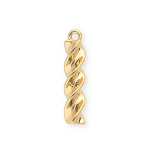 BY31&reg; Eco-brass (nachaltiges Messing) Anh&auml;nger Fusilli-Nudel Gold